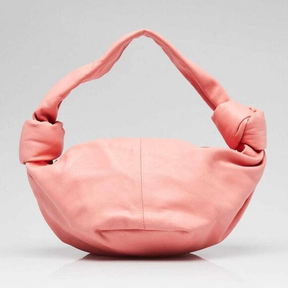 Bottega Veneta Handbags - Bottega Veneta Pink Leather Double Knot Teen Shoulder Bag